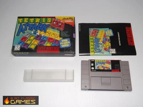 Tetris Attack COMPLETE BOX - SUPER NINTENDO SNES - 210a