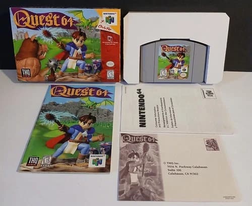 N64 Quest 64 (Nintendo 64, 1998) Complete With Box Manual, Authentic. CIB