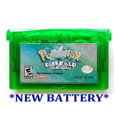 Pokemon Emerald Version * New Battery * (Game Boy Advance Gameboy) * AUTHENTIC *