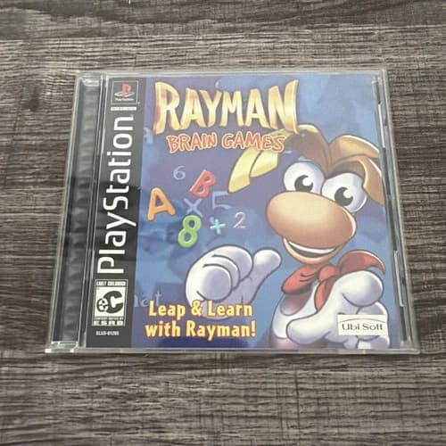 Rayman Brain Games (Sony PlayStation 1, 2001) Black Label CIB W Manual PS1 Games