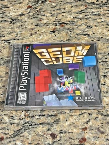 Geom Cube Sony PlayStation 1 PS1 CIB COMPLETE TESTED 1995 JEWEL CASE VARIANT