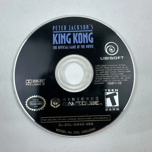 Peter Jackson's King Kong Game of the Movie (Nintendo GameCube) Disc Only Tested