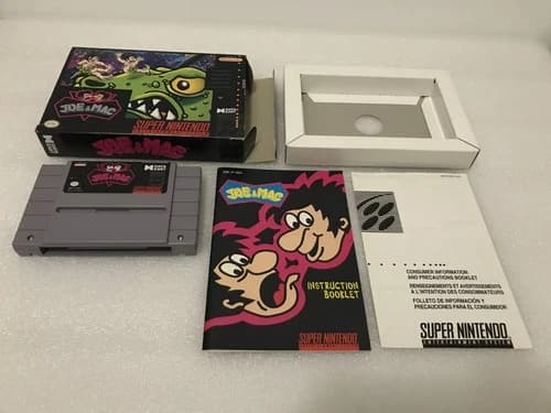 Joe & Mac 1 (Super Nintendo SNES) Complete w/ Manual