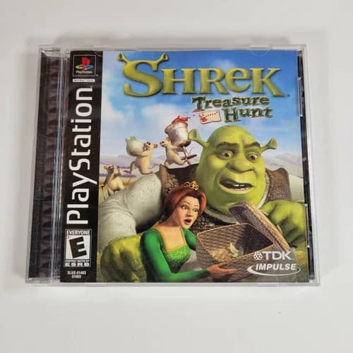 Shrek Treasure Hunt PS1 PlayStation 1 2002 Complete CIB Tested Working Case DMG