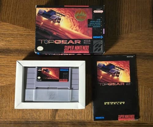 Top Gear 2 (Super Nintendo Entertainment System, 1993) SNES Complete CIB TESTED