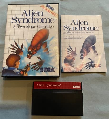 Alien Syndrome - Sega Master System Tonka Video Game COMPLETE in Original Case!