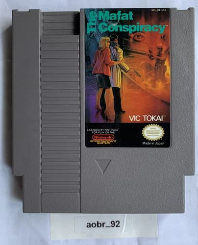 The Mafat Conspiracy NES Nintendo Cartridge Tested Authentic