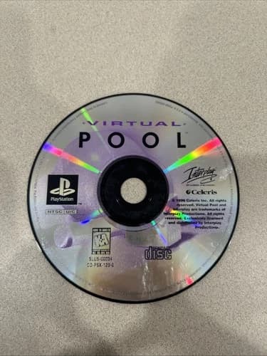 Virtual Pool (Sony PlayStation 1, 1996 PS1)-Tested