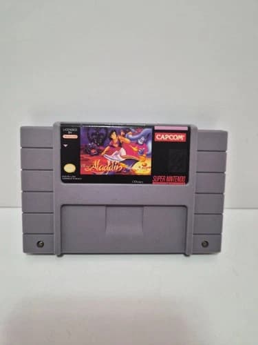 Disney’s Aladdin Super Nintendo SNES Authentic Cartridge Tested Working Clean