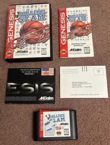 College Slam (Sega Genesis) CIB W/Reg Card