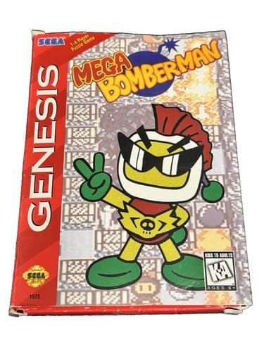 Sega GENESIS Game MEGA BOMBERMAN Complete CIB Box Manual Authentic Rare