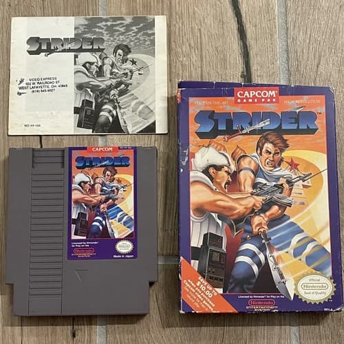 Strider (Nintendo Entertainment System NES, 1989) Authentic Complete CIB Tested!