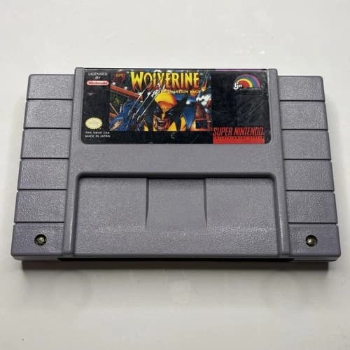 Wolverine Adamantium Rage (Nintendo SNES, 1994) Authentic Cart Only, TESTED!