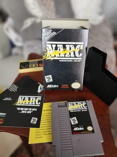 NES NARC Complete In Box CIB Nintendo Acclaim w/ Manual Inserts Authentic