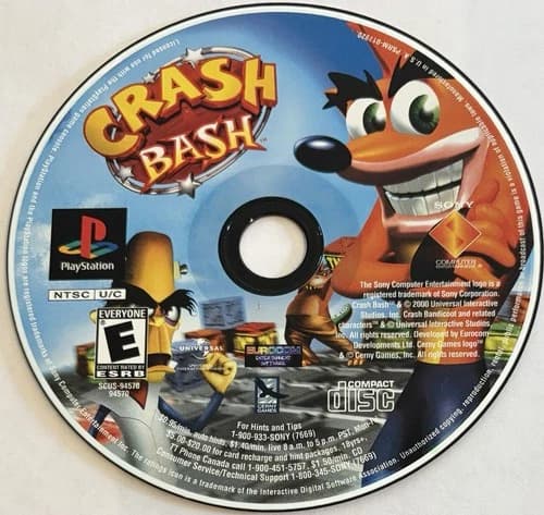 Crash Bash - BL (Sony PlayStation 1, PS1) DISC ONLY | NO TRACKING | M3161