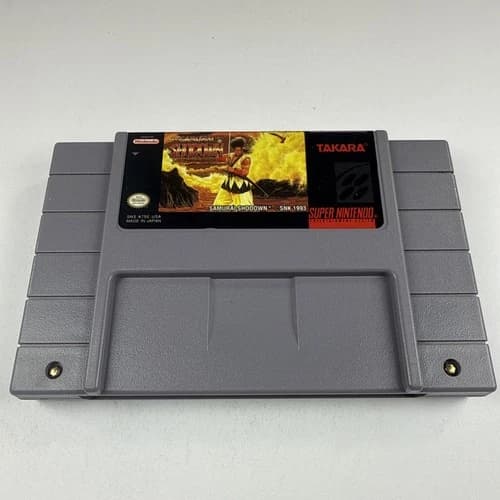 Samurai Shodown (Super Nintendo SNES, 1993) Authentic TESTED