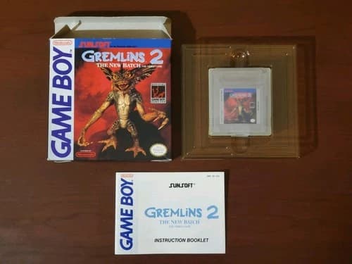 Nintendo Game Boy Gremlins 2: The New Batch Complete In Box CIB 1991 original GB