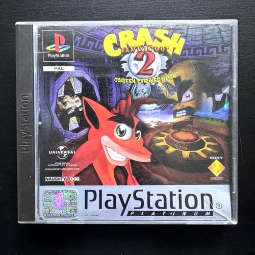 CRASH BANDICOOT 2: CORTEX STRIKES BACK PS1 Sony Playstation 1 COMPLETE ITALIAN