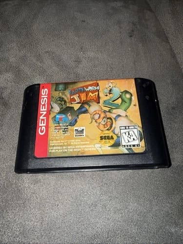 Earthworm Jim 2 GAME ONLY - Sega Genesis Game Tested 🔥🔥🔥