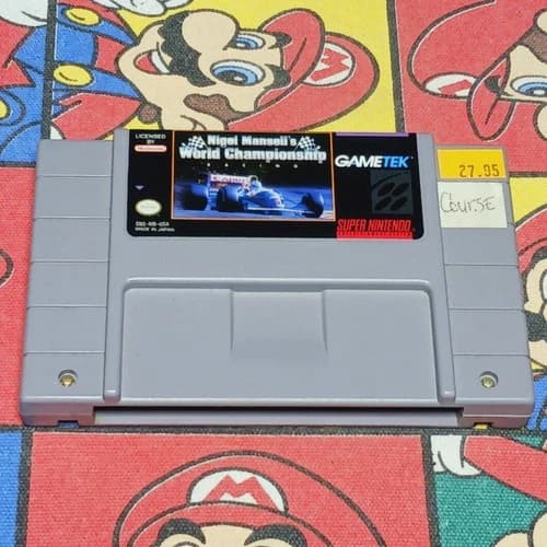 Nigel Mansell's World Championship (Super Nintendo) SNES Authentic/Clean/Tested