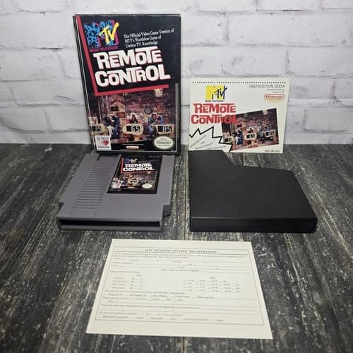 MTV Remote Control (Nintendo NES, 1990) Complete CIB Tested