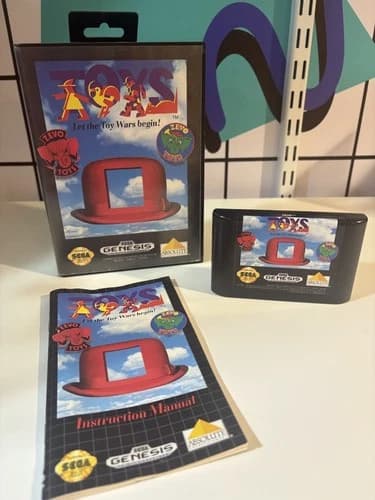 TOYS: Let The Toy War Begin (Sega Genesis, 1993) CIB Tested - Great Condition