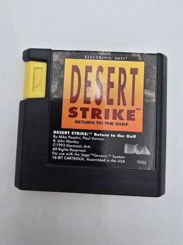Desert Strike: Return to the Gulf Sega Genesis 1992 Authentic Cartridge Only