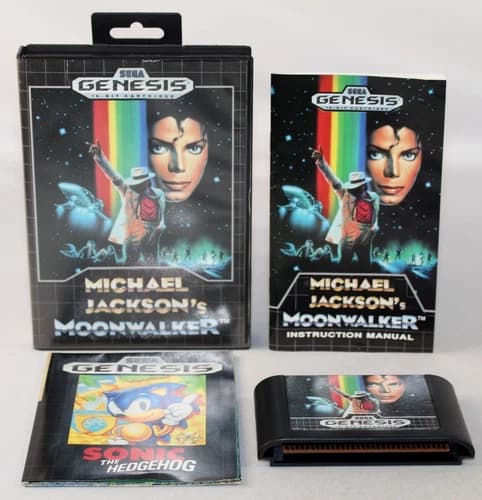 Michael Jackson's Moonwalker Sega Genesis Complete CIB! Great Condition! RARE!