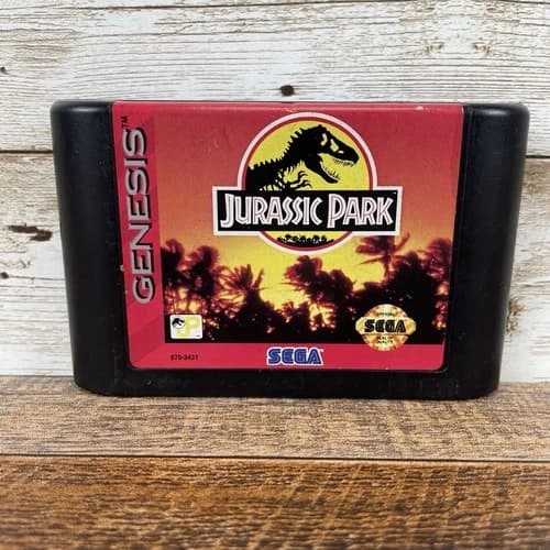 Jurassic Park (Sega Genesis, 1993) Authentic Cartridge Only, Tested Working