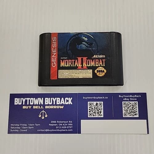 Mortal Kombat II 2 (Sega Genesis, 1994) Cartridge Only Combat