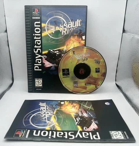 Assault Rigs Sony PlayStation 1 1996 PS1 CIB Complete Manual Box EXCELLENT DISC