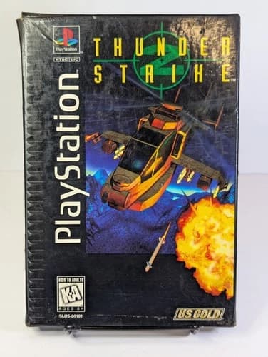 Thunderstrike 2 LONG BOX (Playstation 1 PS1) CIB Complete in Box (Rough)