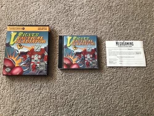 Veigues Tactical Gladiator TurboGrafx-16 Turbografx TGX Complete in BOX! Clean!