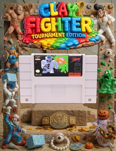 ClayFighter Tournament Edition 1994 SNES Super Nintendo Cartridge Only Authentic