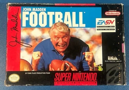 John Madden Football SNES CIB 1991 1st Madden Game Complete Manual