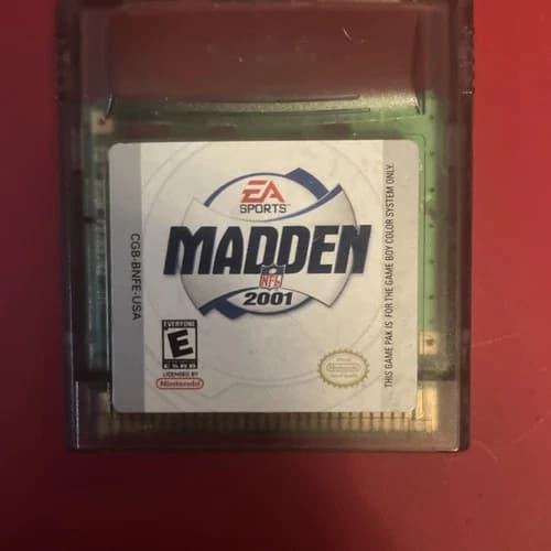 EA Sports Madden NFL 2001 Nintendo Game Boy Color Sports E-NTSC 2000 Series