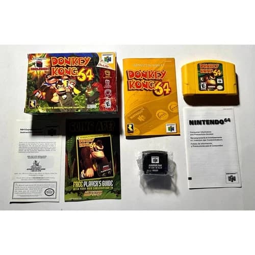 Donkey Kong 64 (Nintendo 64 N64)Works Authentic Complete CIB w/ jumper🔥Nice!