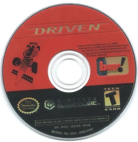 Driven (Nintendo GameCube, 2002) Just the NGC video game Disc, FREE SHIPPING USA