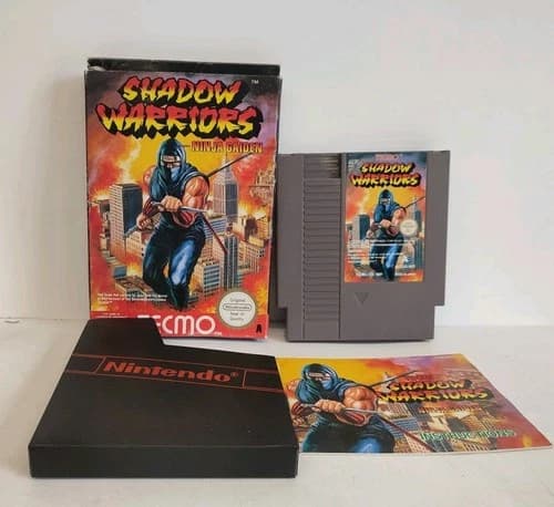 Shadow Warriors Ninja Gaiden Nintendo Nes Complete W/Manual and Box