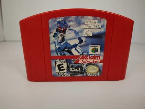 Jeremy McGrath Supercross 2000 (Nintendo N64) Cleaned Tested Working