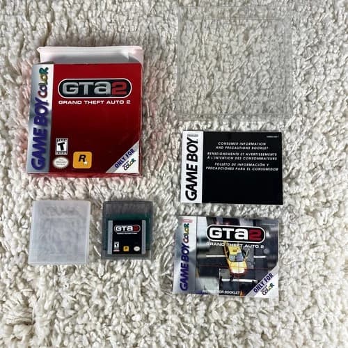 Grand Theft Auto 2 (Nintendo Game Boy Color, 2000) GBC Complete in Box CIB Works