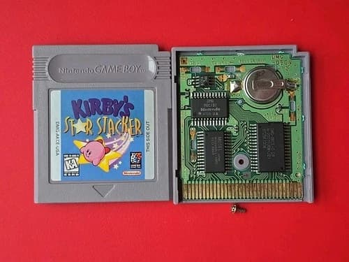 Kirby's Star Stacker Game Boy Original Nintendo GB Handheld Authentic Saves