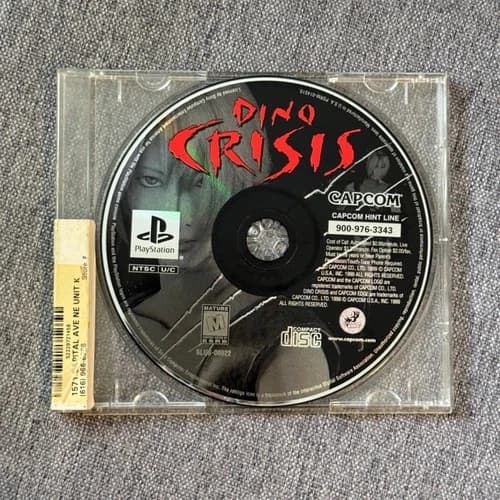 Dino Crisis Sony PlayStation 1 PS1 Capcom 1999 Disc Only Tested