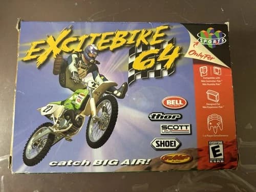 Excitebike 64 (Nintendo 64, 2000) With Box And Manual