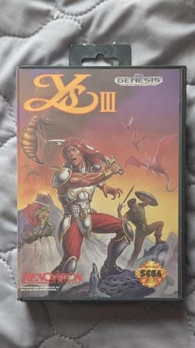 YS III: Wanderers From YS Sega Genesis 1991 Complete in Box