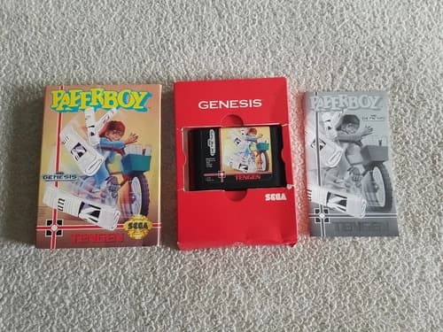 Sega Genesis (CIB) - Paperboy - Complete Tengen Game, Box, Manual