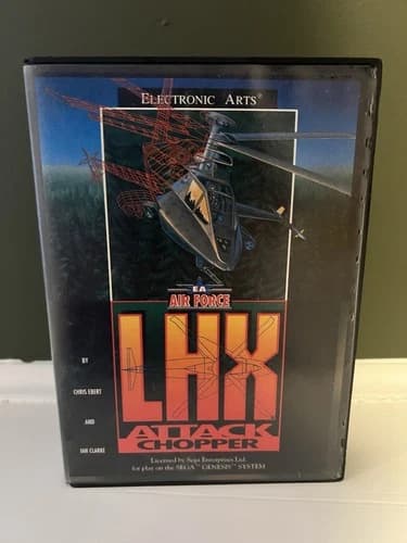 LHX Attack Chopper Sega Genesis 1992 - Complete w/ Manual