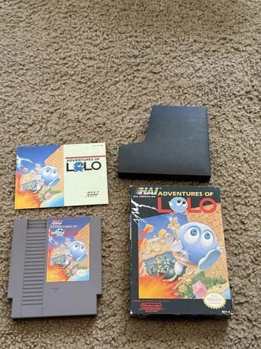 Adventures of Lolo Complete in Box Nintendo NES CIB