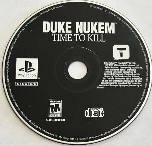 Duke Nukem: Time to Kill (PlayStation 1, PS1) DISC ONLY | NO TRACKING | M1947