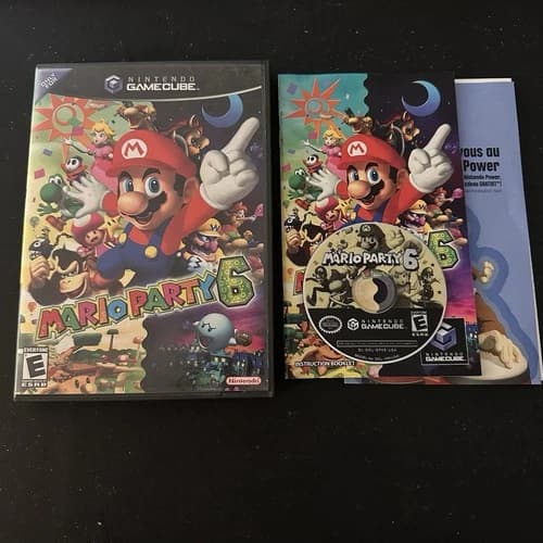 Mario Party 6 Nintendo GameCube All Inserts! Cib/Complete Tested/Working
